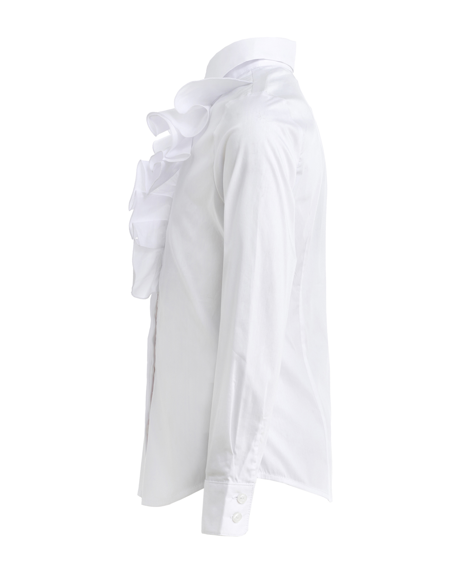 Белая блузка с воланом Gulliver 219GSGC2206, размер 146, цвет белый - фото 2