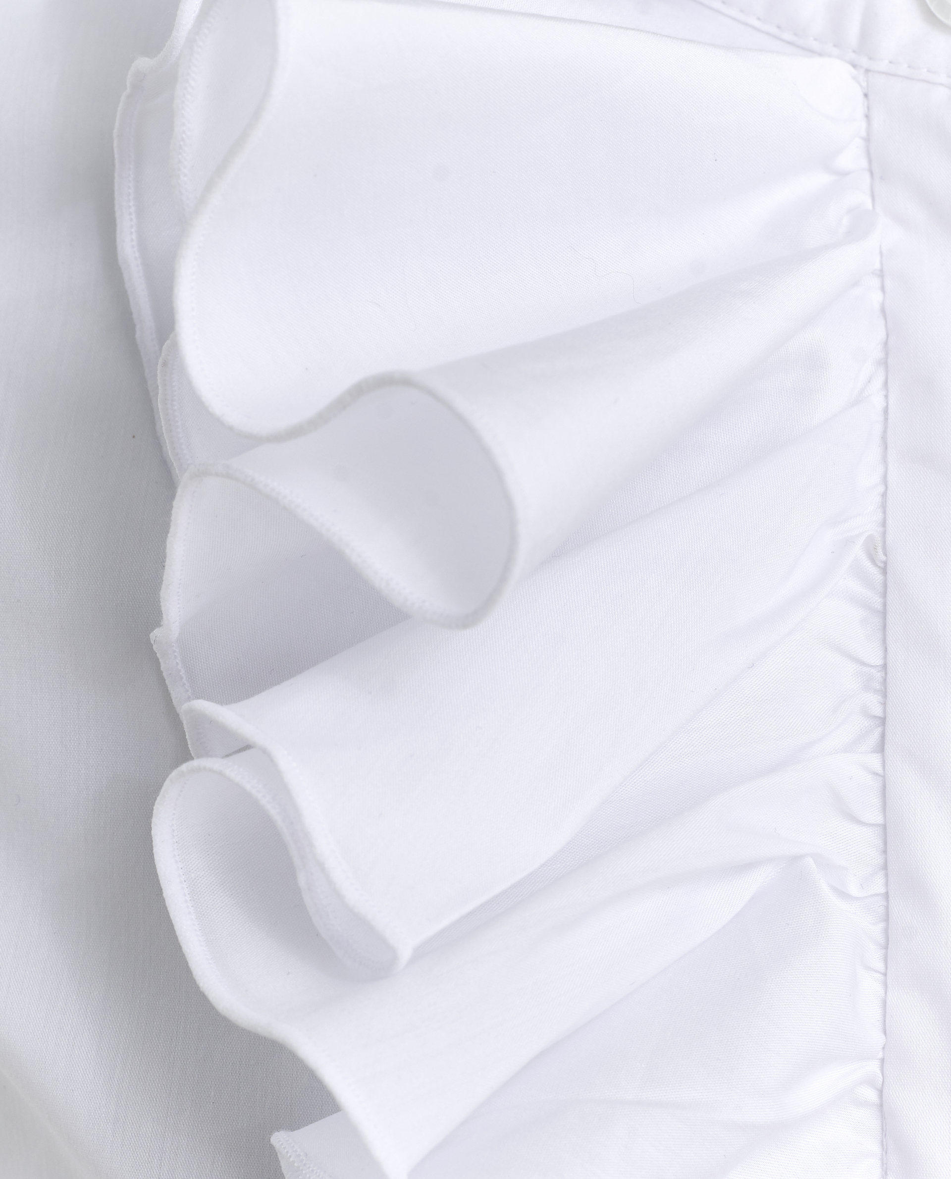 Белая блузка с воланом Gulliver 219GSGC2206, размер 146, цвет белый - фото 4