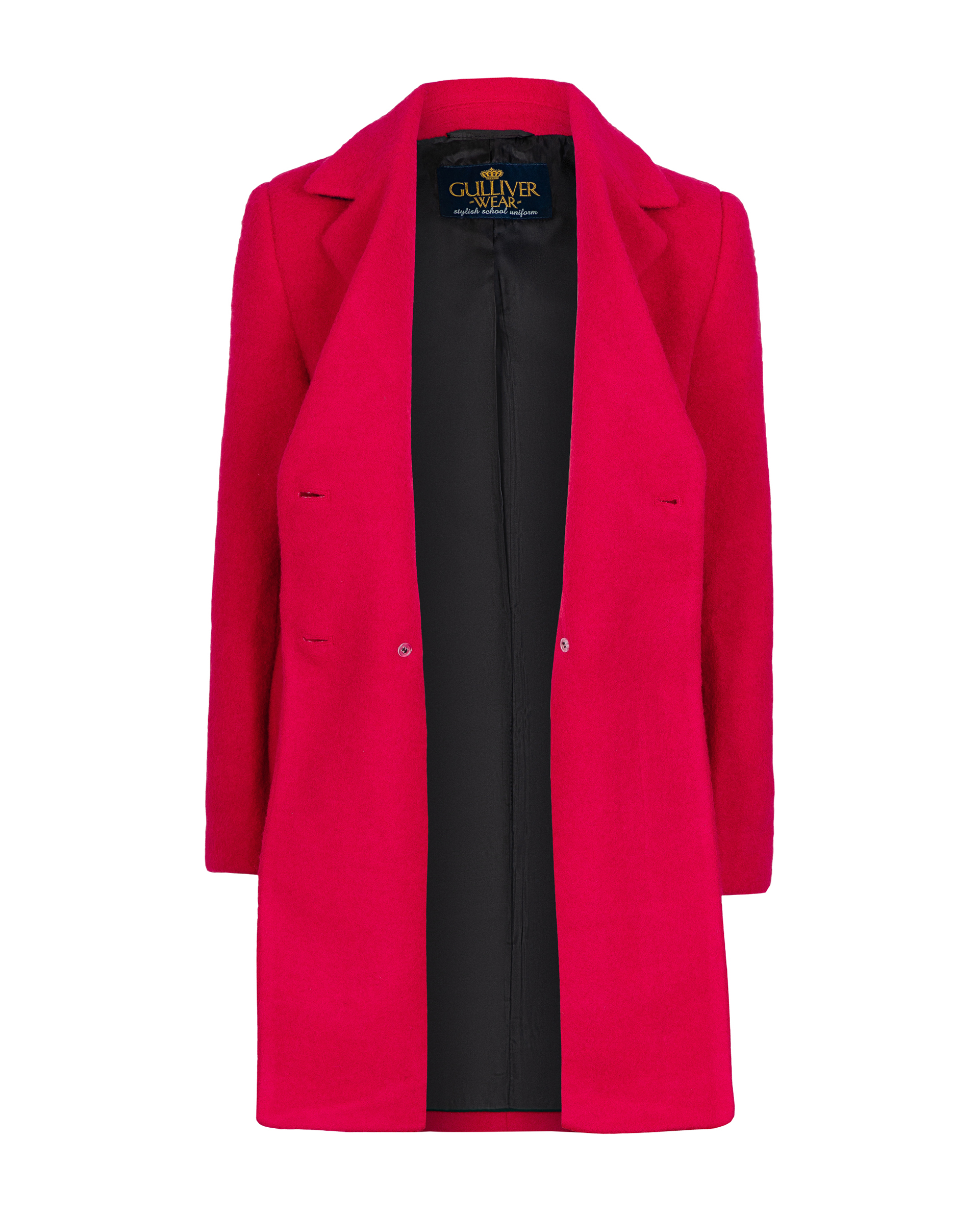 Шерстяное пальто Gulliver 219GSGC4503, размер 122, цвет розовый - фото 4