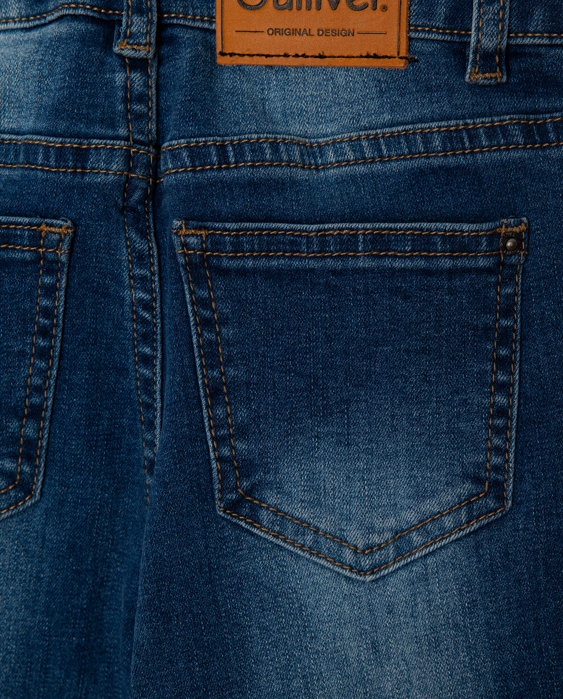 Голубые джинсы Gulliver 22002GMC6302, размер 98, цвет голубой slim / узкие - фото 5
