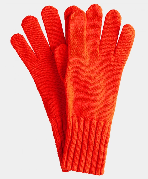 фото Оранжевые перчатки вязаные gulliver (18)