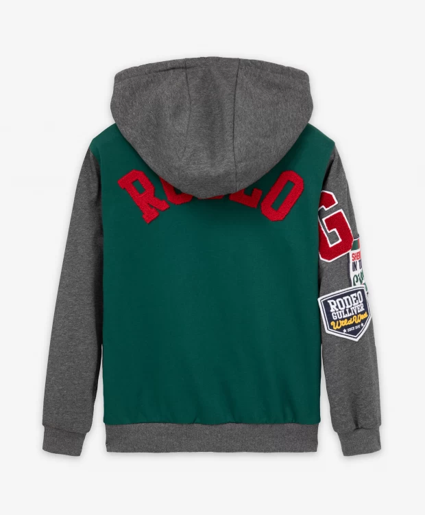 фото Толстовка из футера с принтом в стиле колорблокинг gulliver (134)