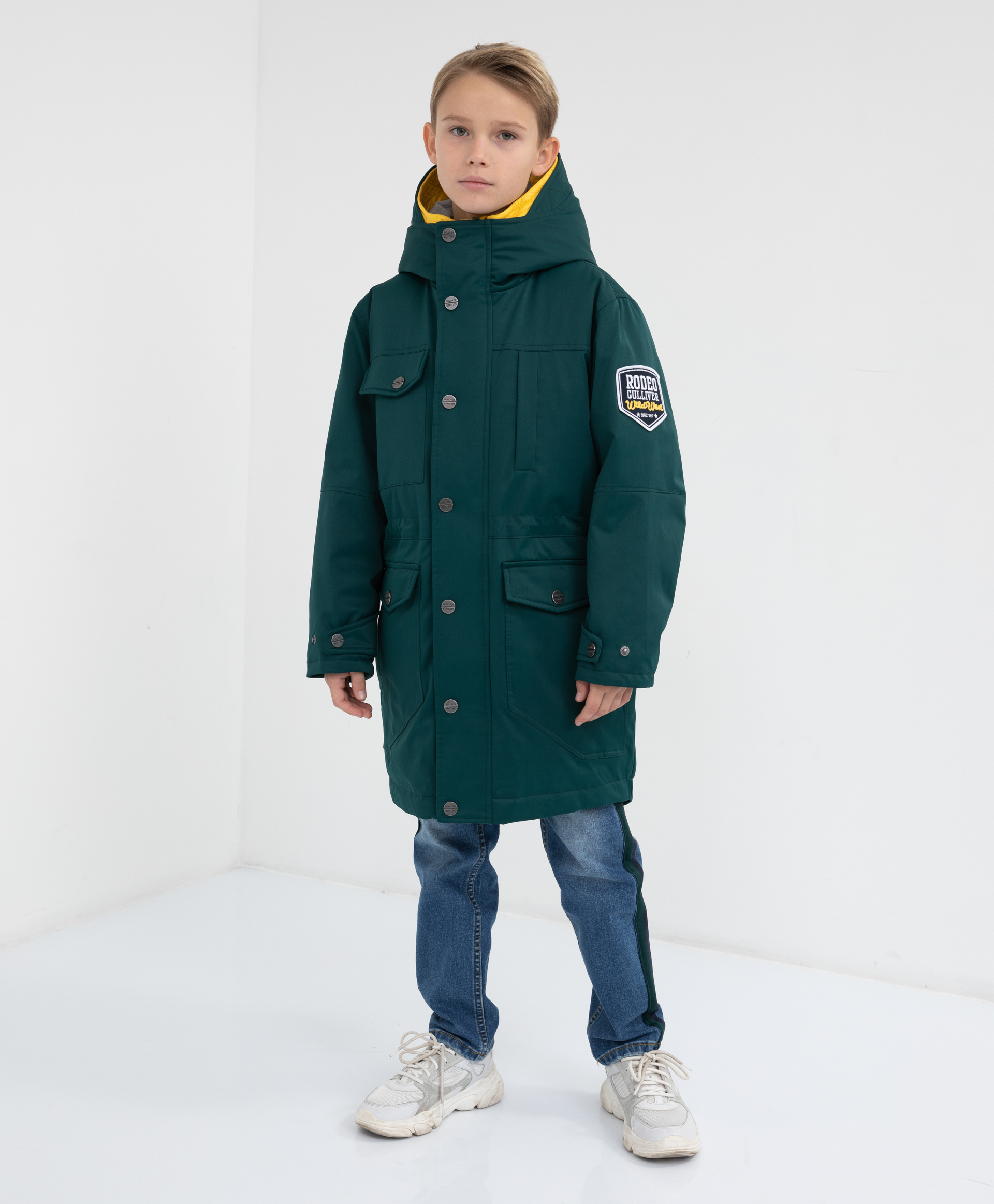 Комплект: куртка и жилет Gulliver 22011BJC4505, размер 164, цвет зеленый - фото 2