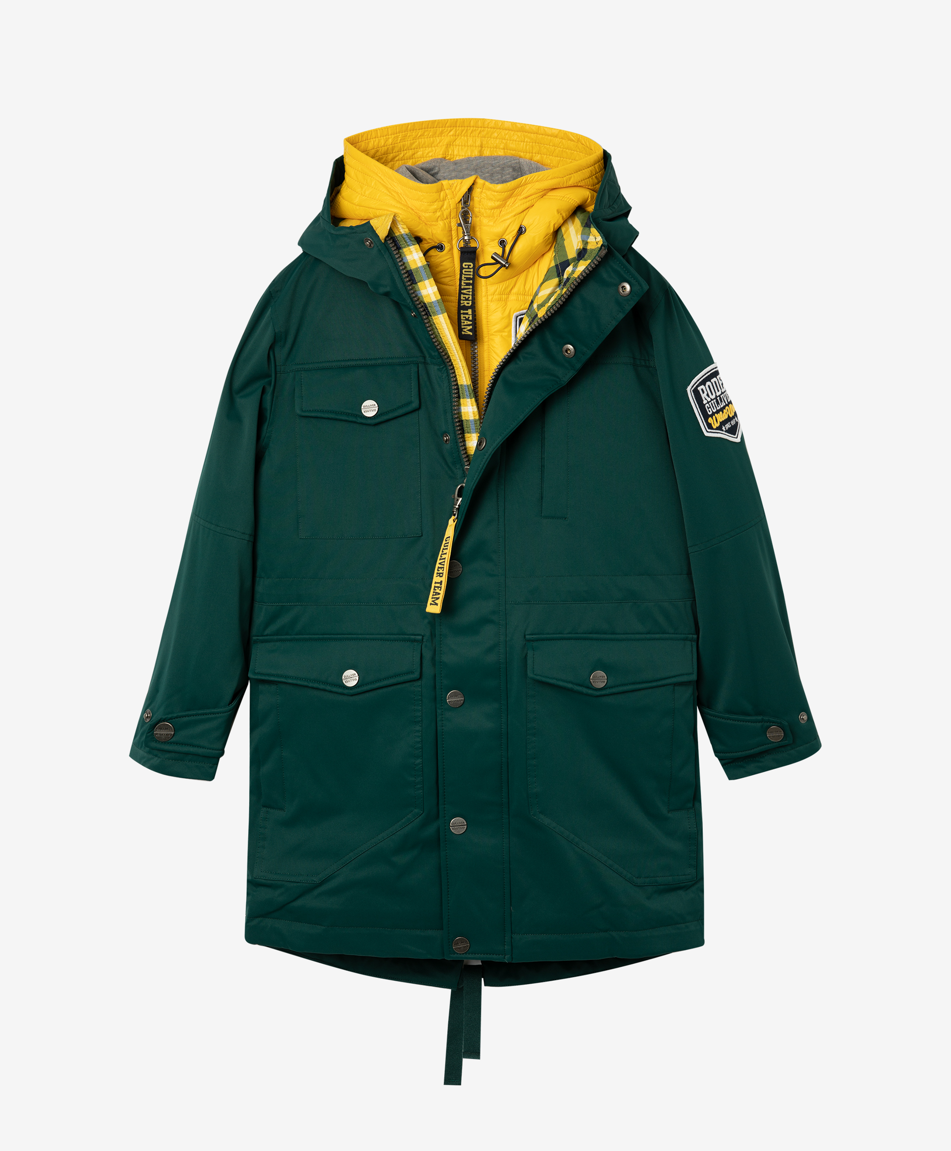 Комплект: куртка и жилет Gulliver 22011BJC4505, размер 164, цвет зеленый - фото 3