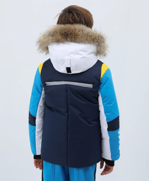 фото Куртка зимняя с графическим принтом и натуральным мехом gulliver (134)