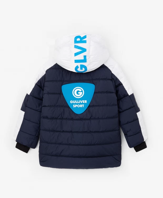 фото Куртка зимняя с функциональными деталями и светоотражающим шевроном gulliver (98)