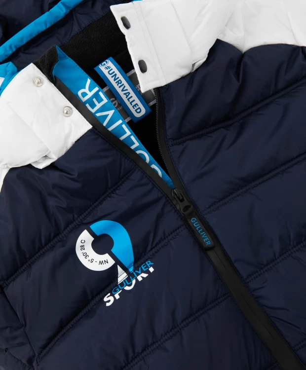 фото Куртка зимняя с функциональными деталями и светоотражающим шевроном gulliver (98)