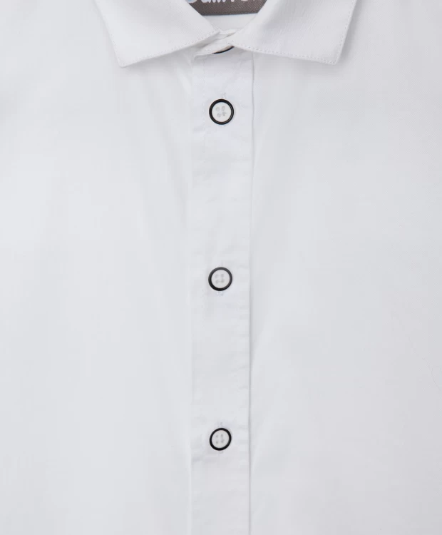 фото Белая рубашка с коротким рукавом gulliver (158)
