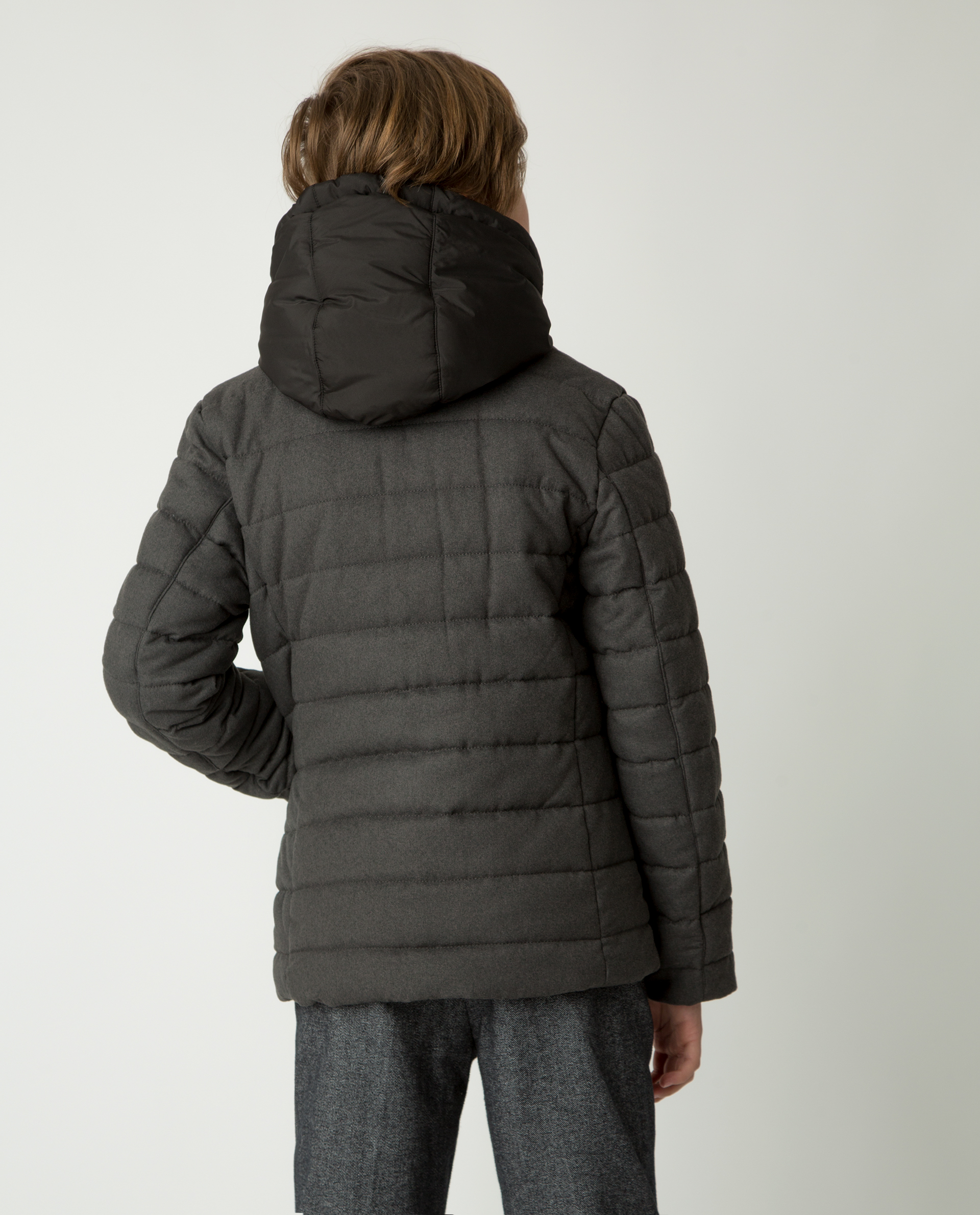 Серая демисезонная куртка Gulliver 220GSBC4102, размер 164, цвет серый - фото 3