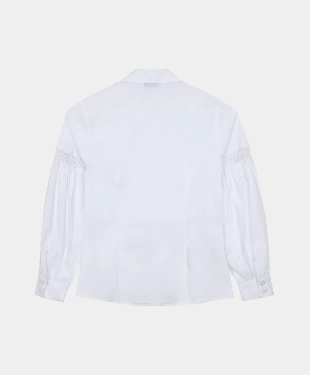 Белая блузка с кружевом Gulliver
