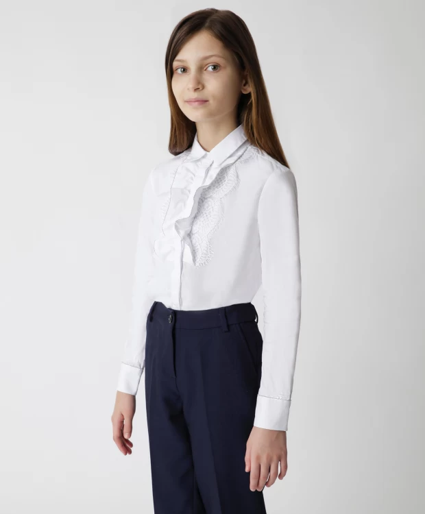 Белая блузка Gulliver - купить по цене 3 999 ₽ 220GSGC2214 винтернет-магазине Gulliver Market