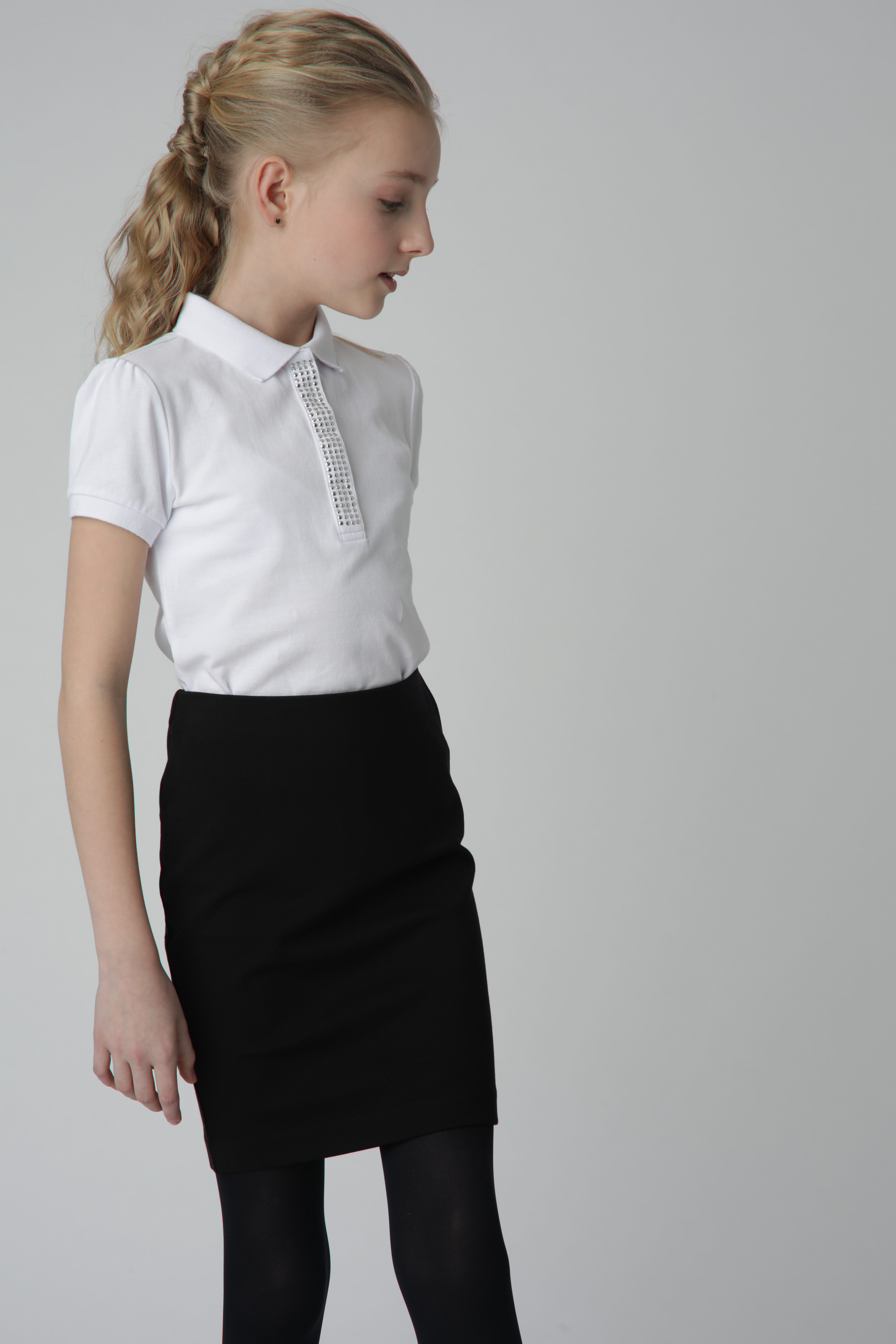 фото Черная юбка из джерси gulliver