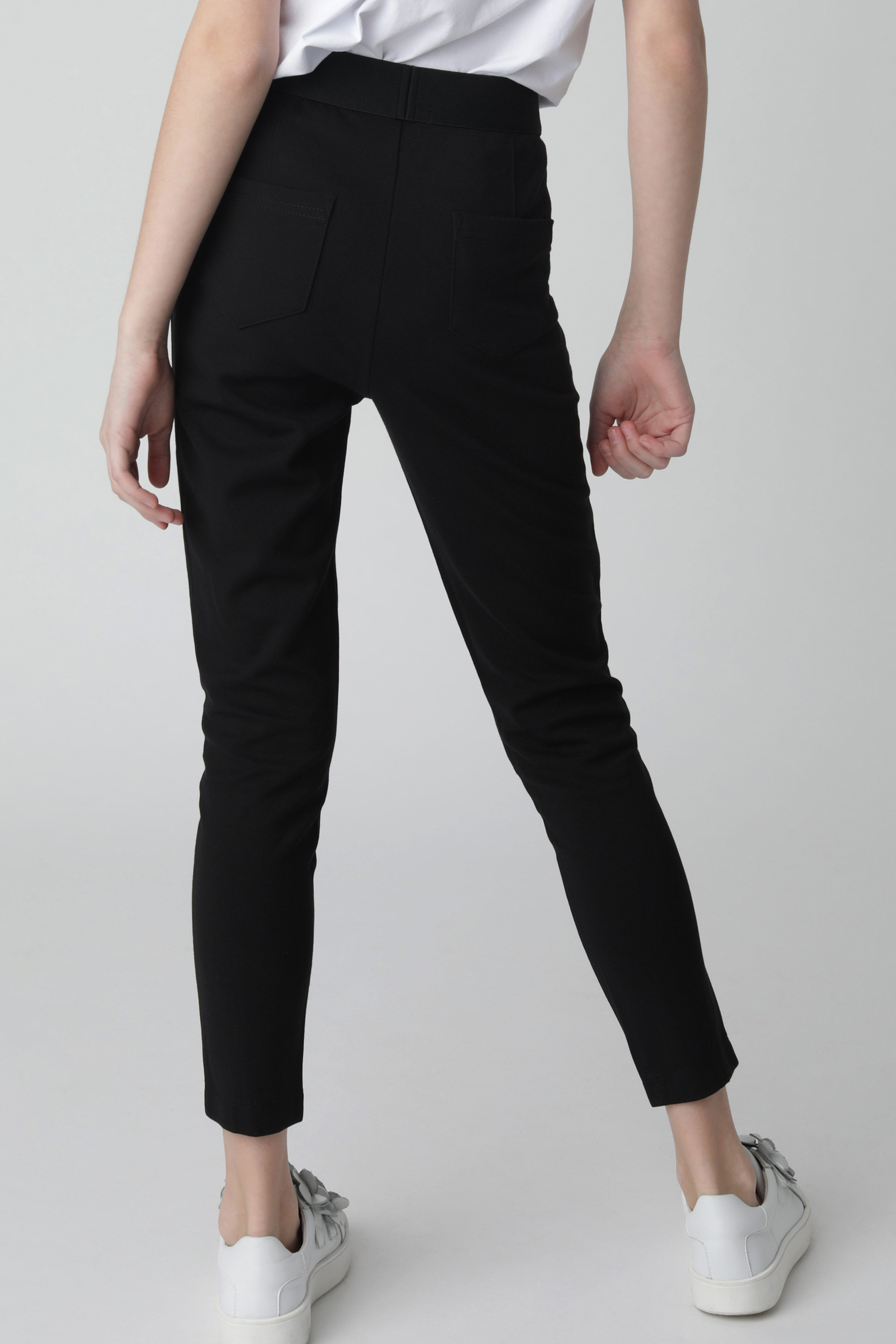 Черные брюки из джерси Gulliver 220GSGC5601, размер 152, цвет черный regular fit / прямые - фото 2