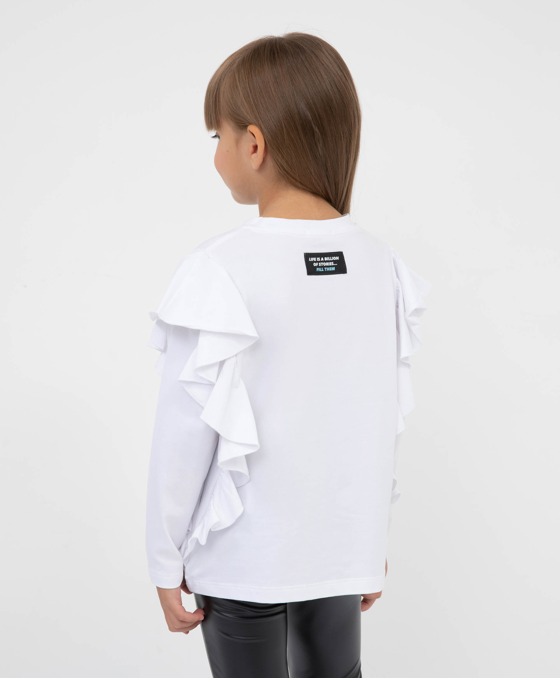 Блузка с принтом Gulliver 22101GMC1203, размер 128, цвет белый - фото 2
