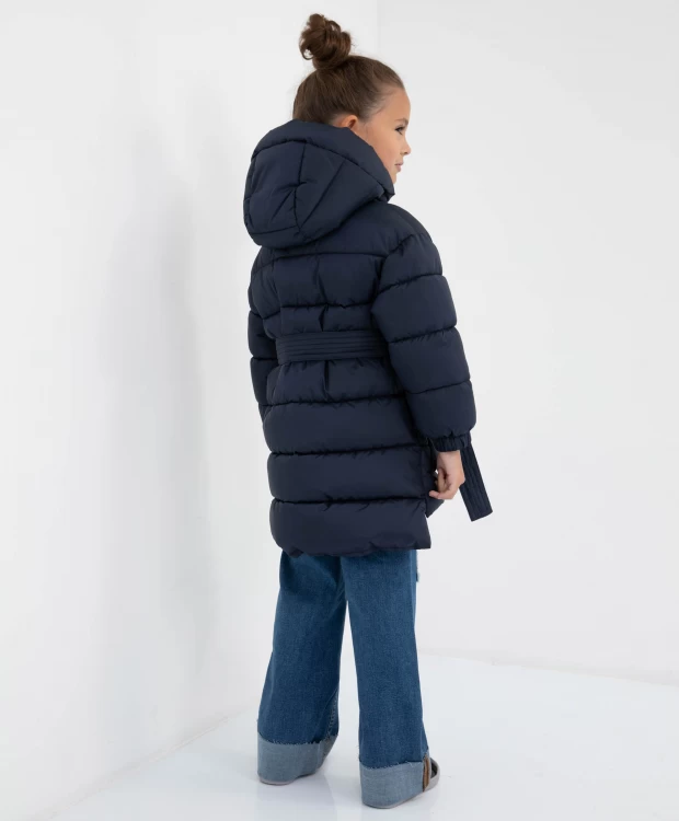 Пальто демисезонное с накладными карманами и петельчатой вышивкой Gulliver
