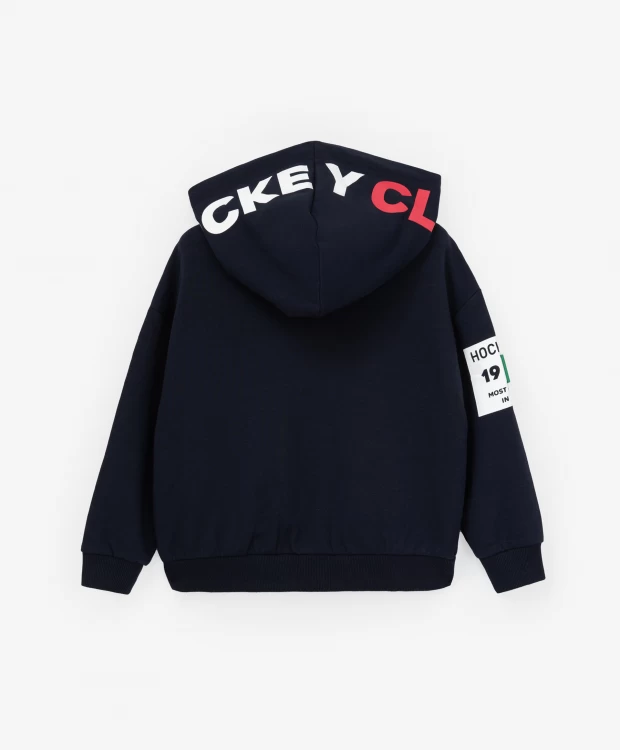 фото Толстовка на молнии с ассиметричными принтами gulliver (122)