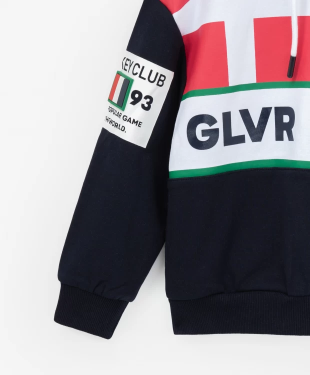 фото Толстовка на молнии с ассиметричными принтами gulliver (122)