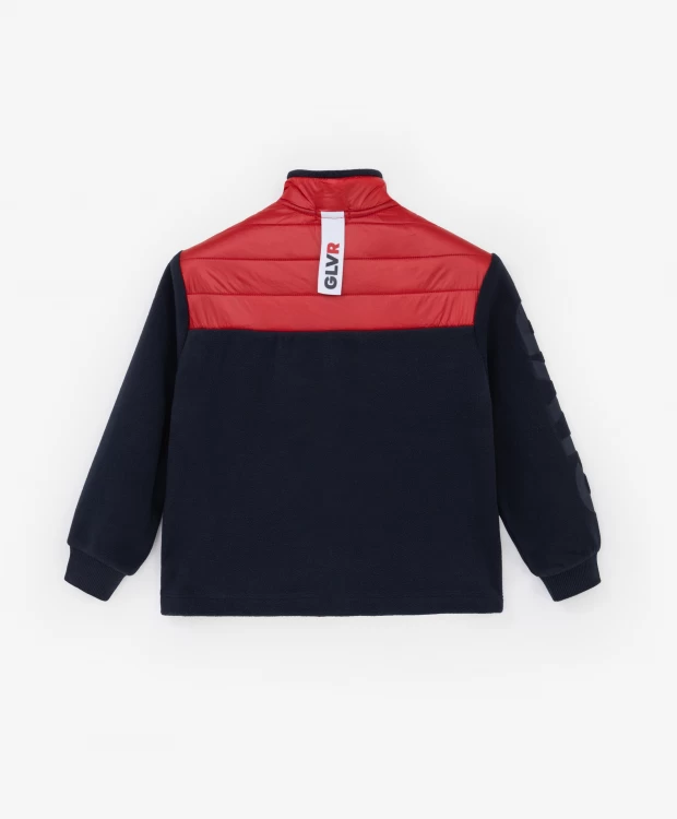 фото Толстовка на молнии комбинированная c принтами и патчами gulliver (116)