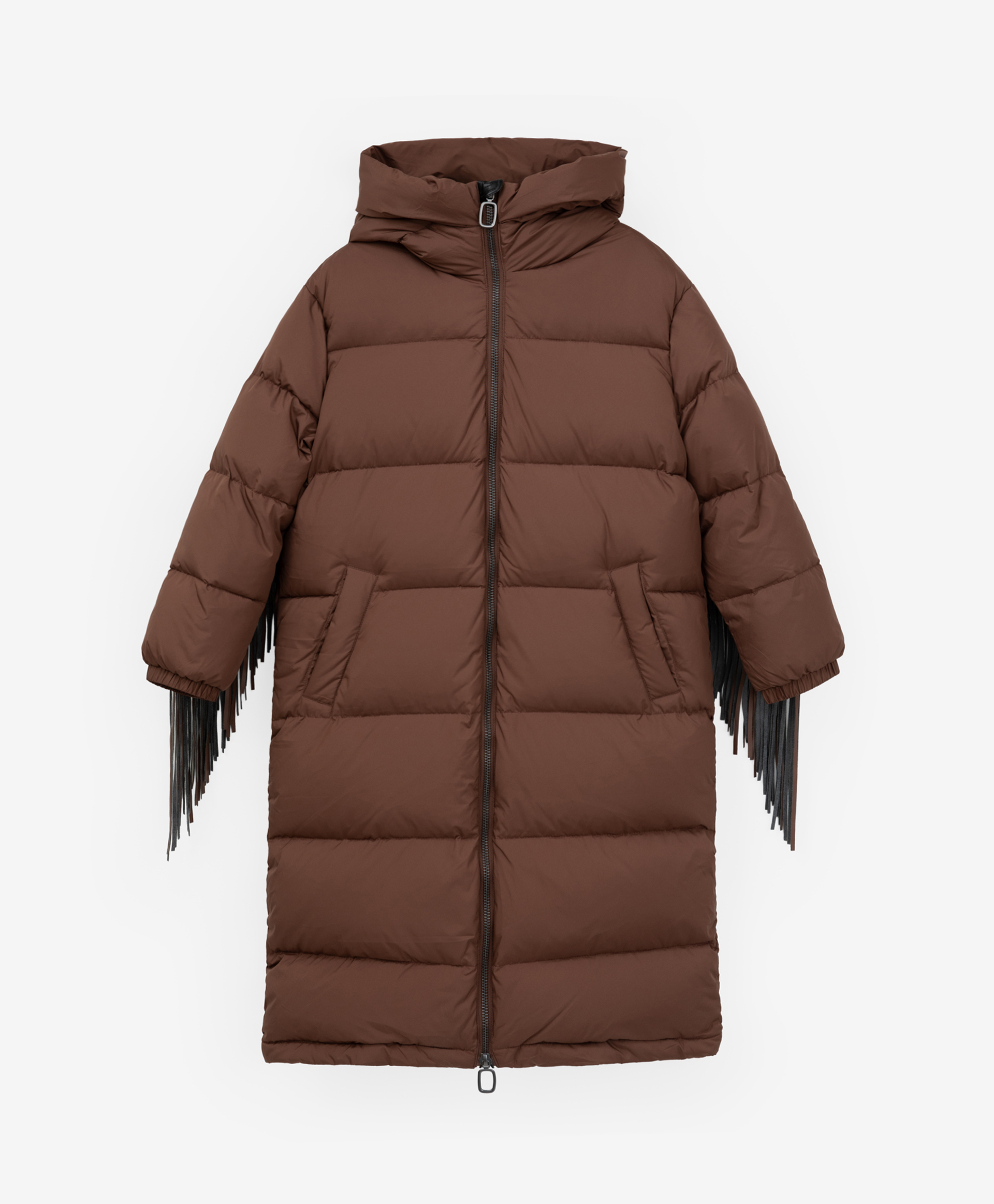 Пальто зимнее с капюшоном Gulliver 22108GJC4502, размер 164, цвет коричневый - фото 4