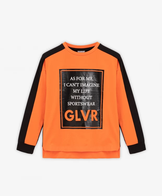 фото Футболка оверсайз с принтом в стиле колорблокинг gulliver (140)