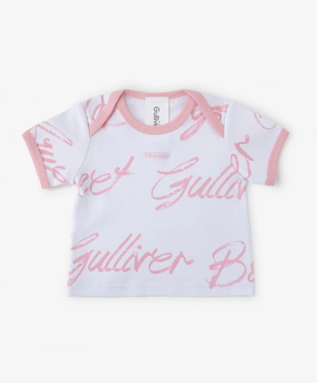 Футболка из хлопка с принтом 2 шт. Gulliver