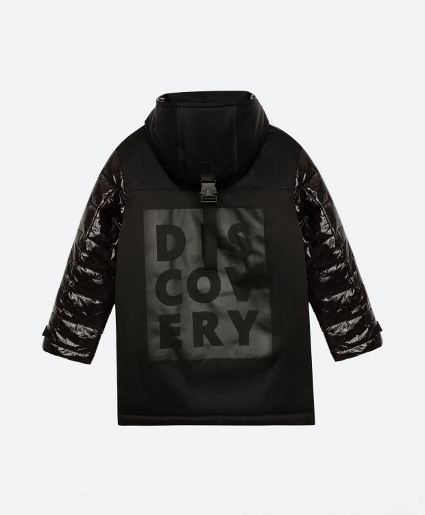 фото Куртка черная демисезонная gulliver (122)