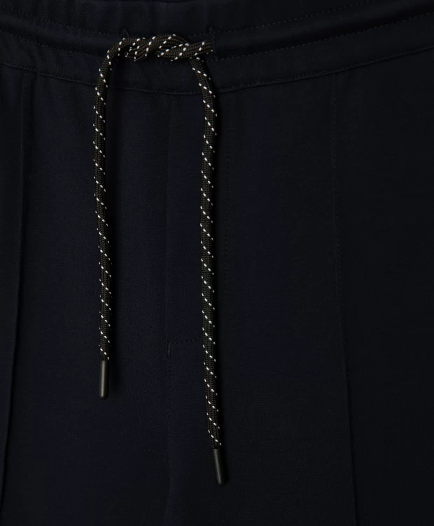 фото Брюки темно-синие из джерси gulliver (152)