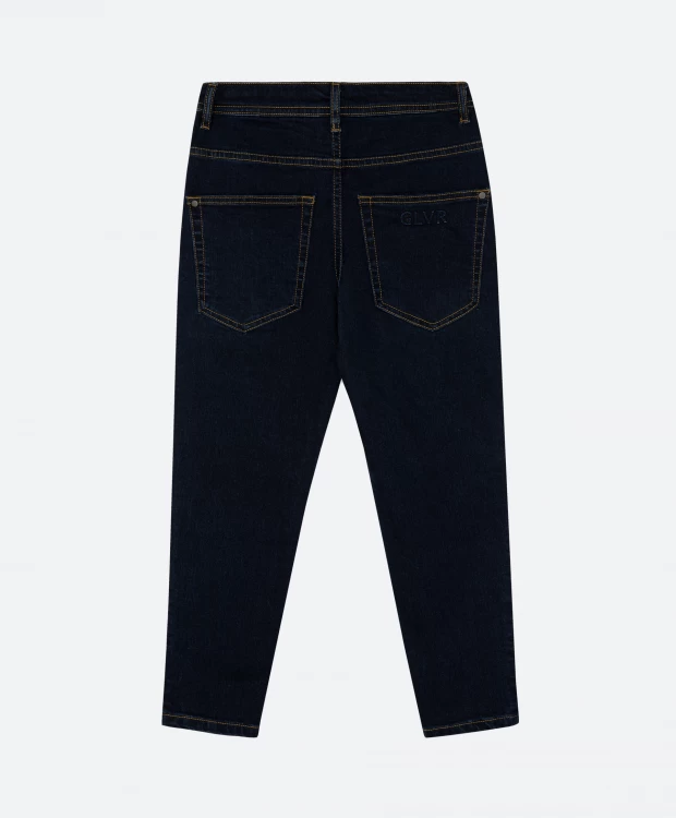 фото Джинсы синие с высокой талией gulliver (146)