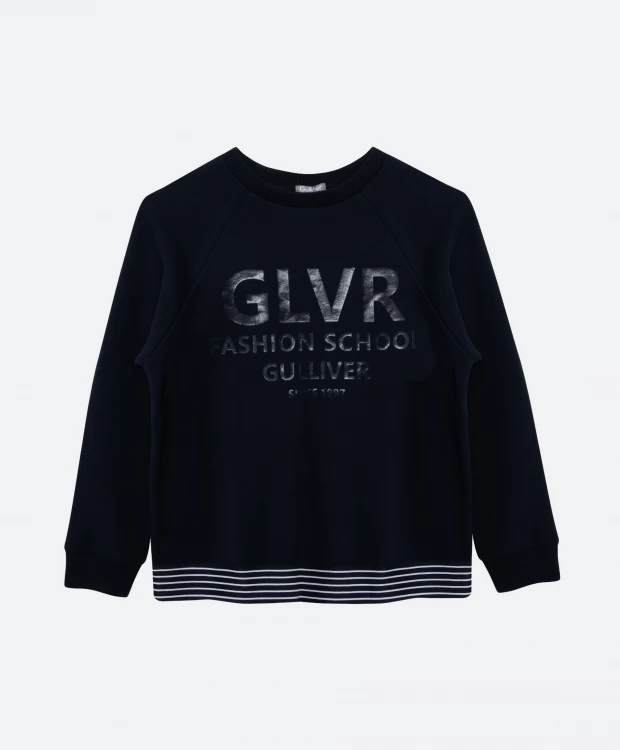 Свитшот с принтом черный Gulliver