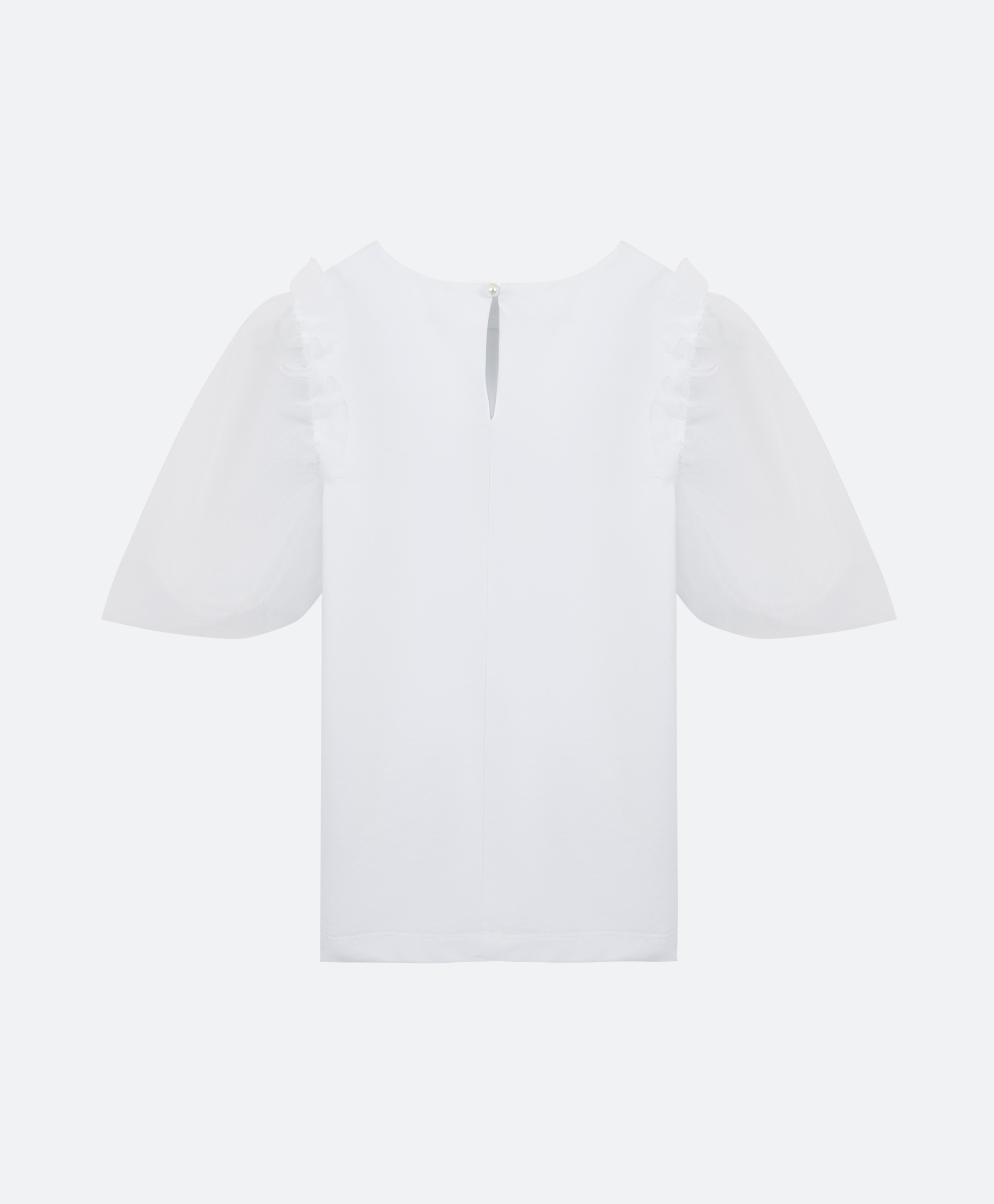 Блузка белая с коротким рукавом Gulliver 221GSGMC1406, размер 140, цвет белый - фото 5