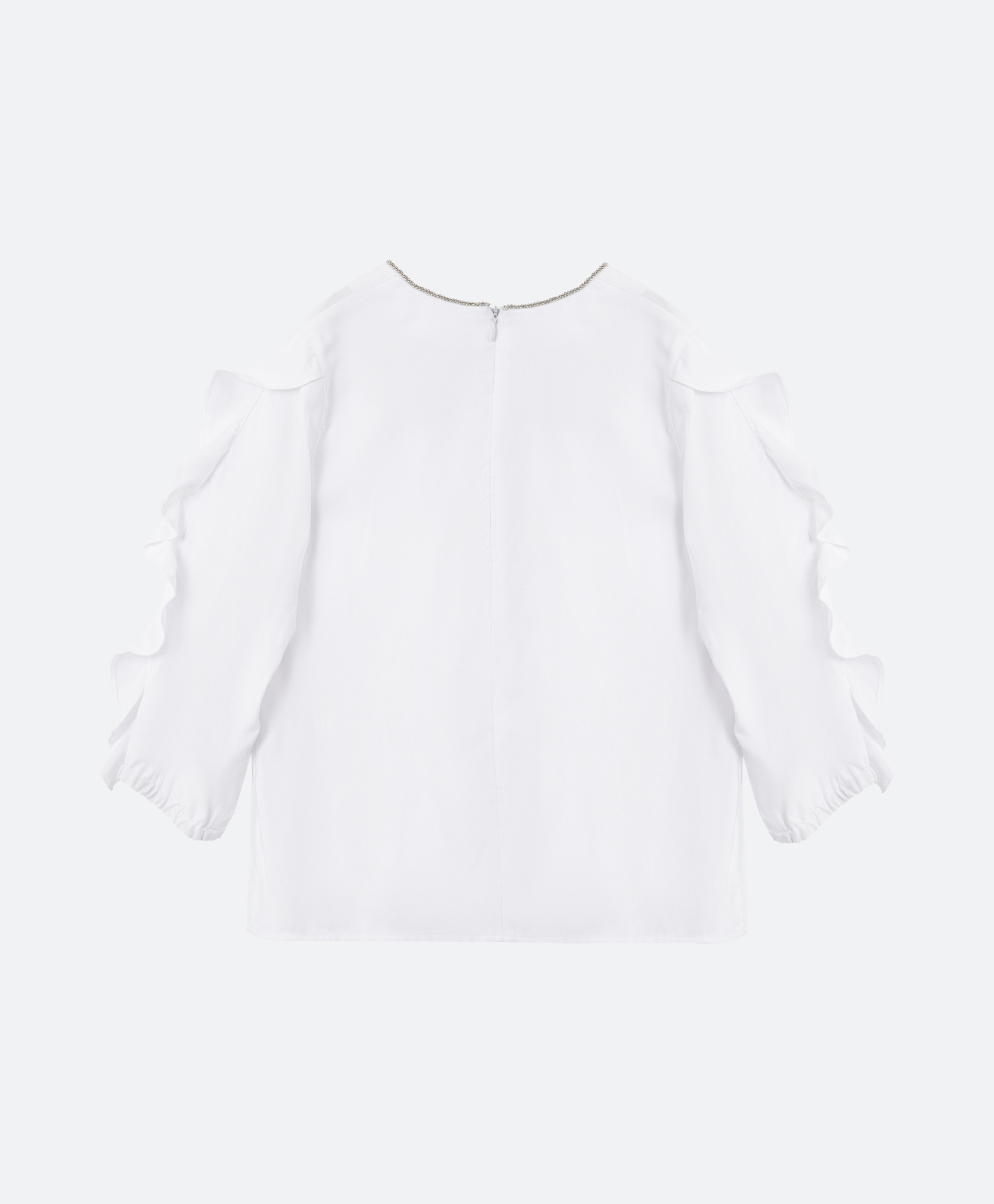Блузка белая с длинным рукавом Gulliver 221GSGMC2204, размер 128, цвет белый - фото 5