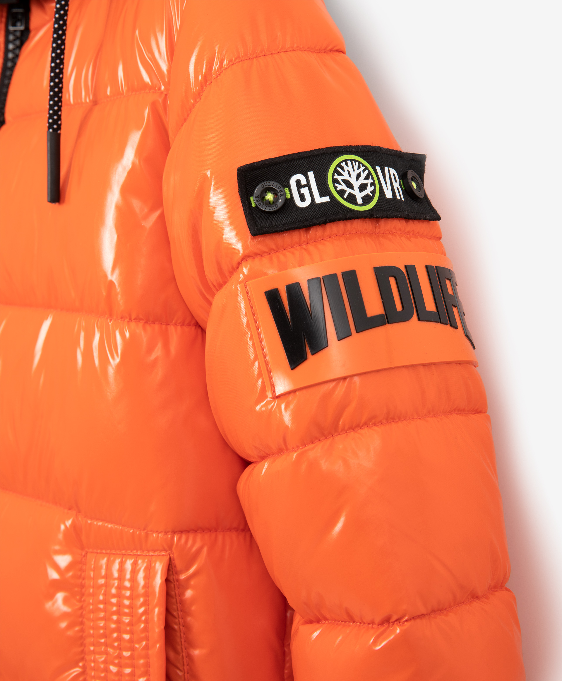 Пальто зимнее со светоотражающими элементами оранжевое Gulliver 22204BMC4508, размер 110, цвет оранжевый - фото 4