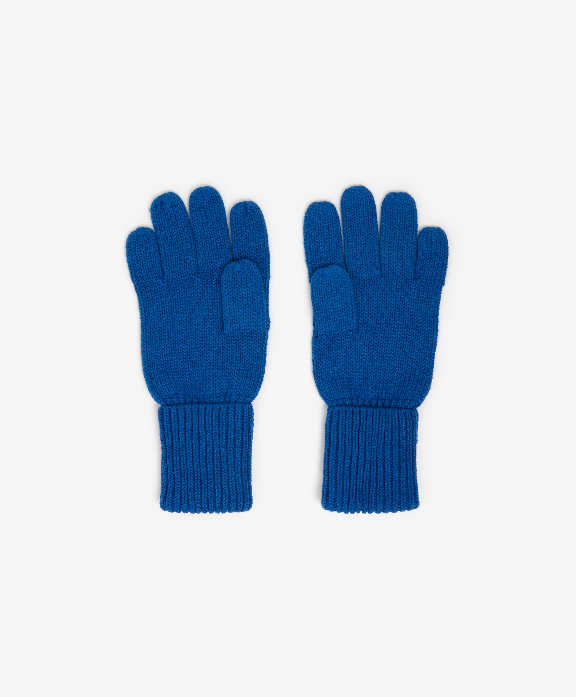 Перчатки вязаные с крупным шрифтовым принтом Gulliver 22206BMC7607, размер 14, цвет синий - фото 2