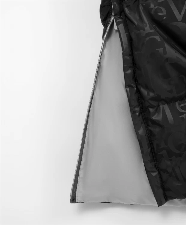 фото Пальто зимнее на натуральном пуху серое gulliver (140)