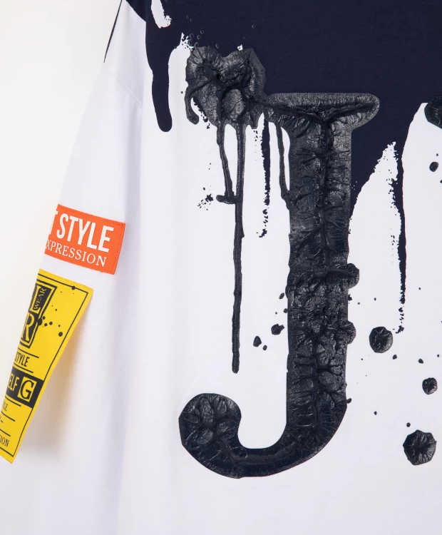 фото Футболка с длинным рукавом оверсайз белая gulliver (140)