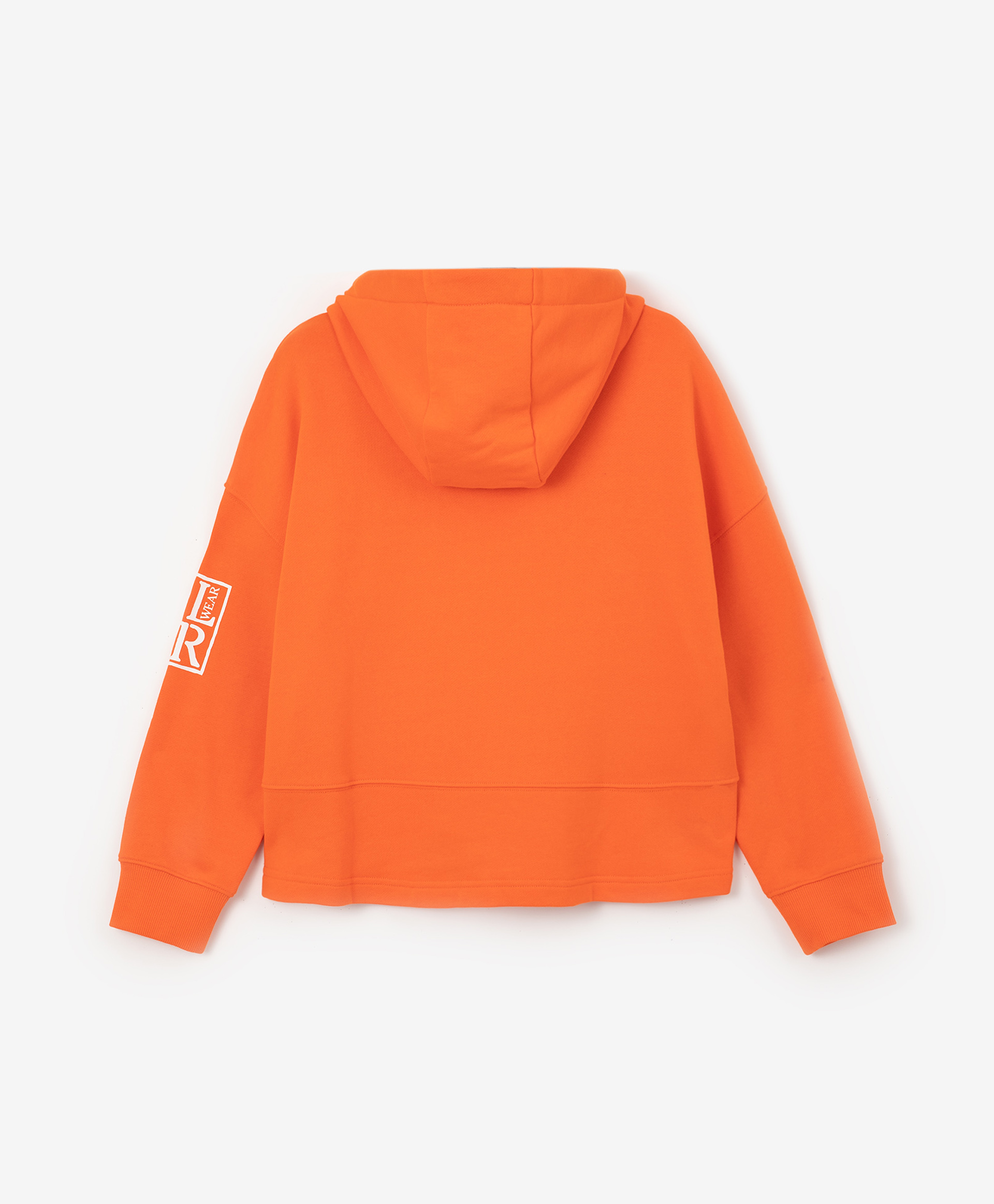 фото Толстовка из футера оверсайз оранжевая gulliver