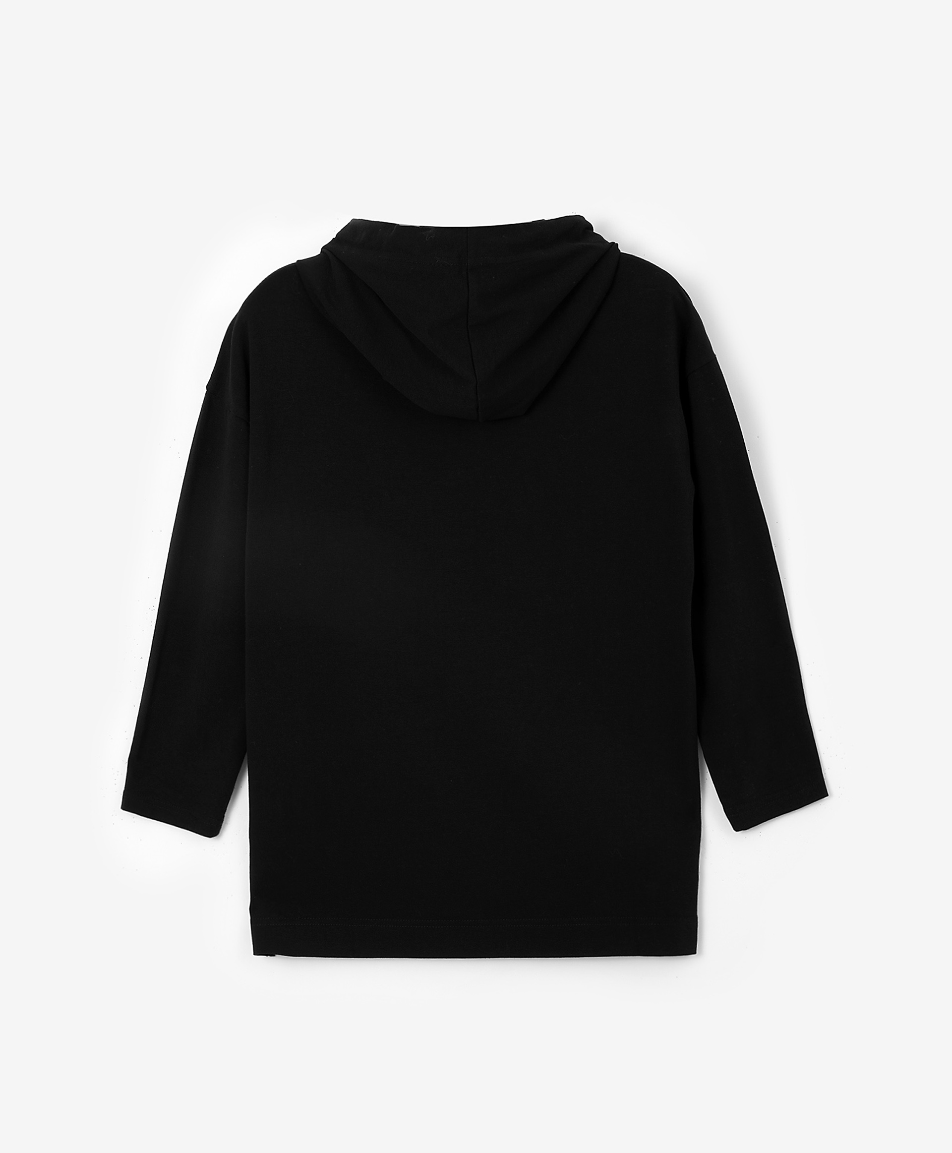 фото Футболка с капюшоном черная gulliver