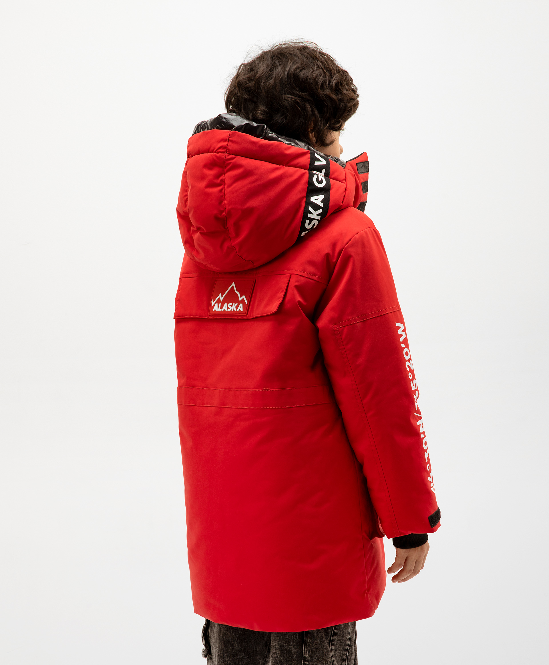 Пальто-парка зимнее из плащовки красное Gulliver 22212BJC4507, размер 164, цвет красный - фото 3
