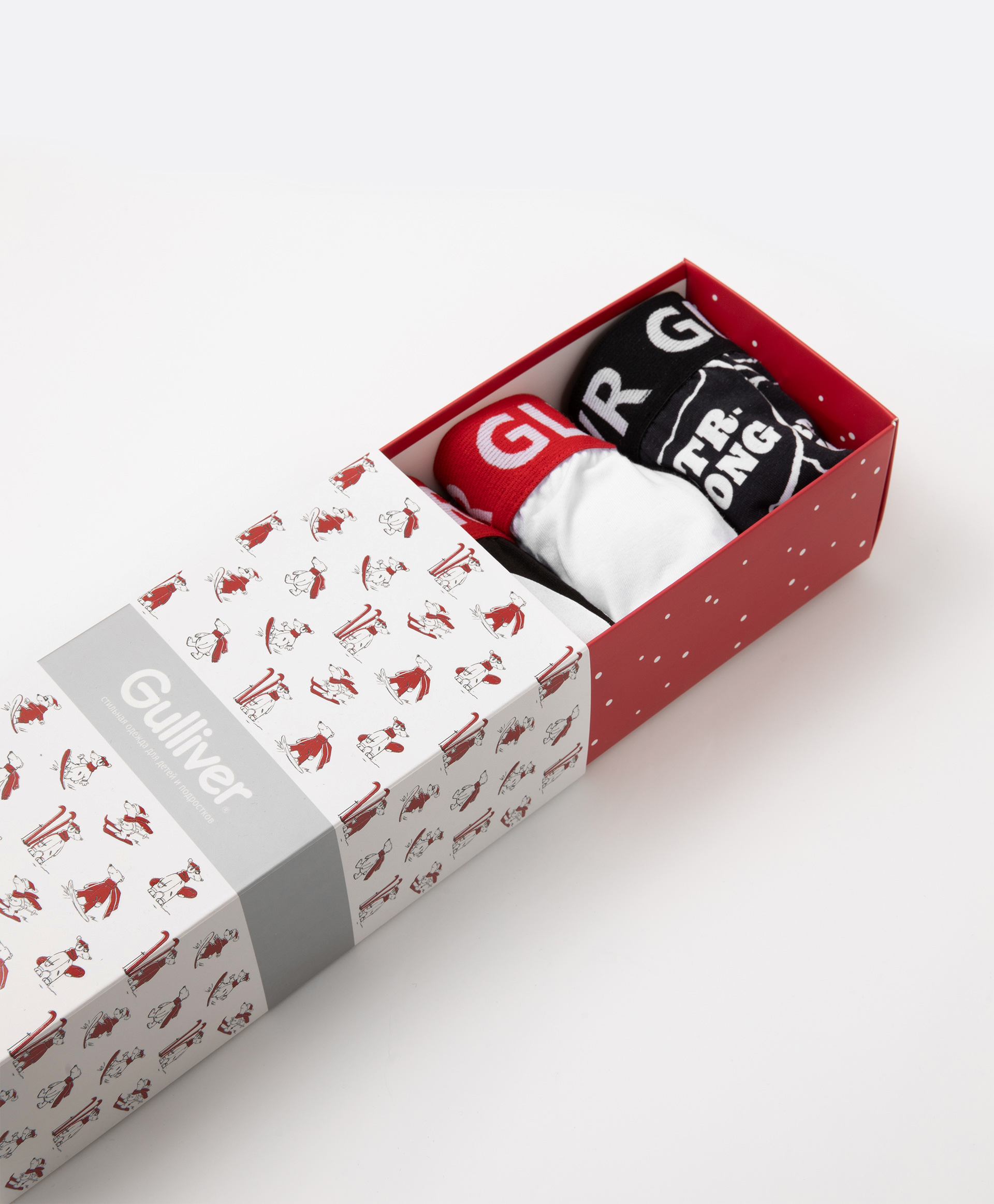 фото Набор трусов для мальчика с принтом в подарочной упаковке gulliver