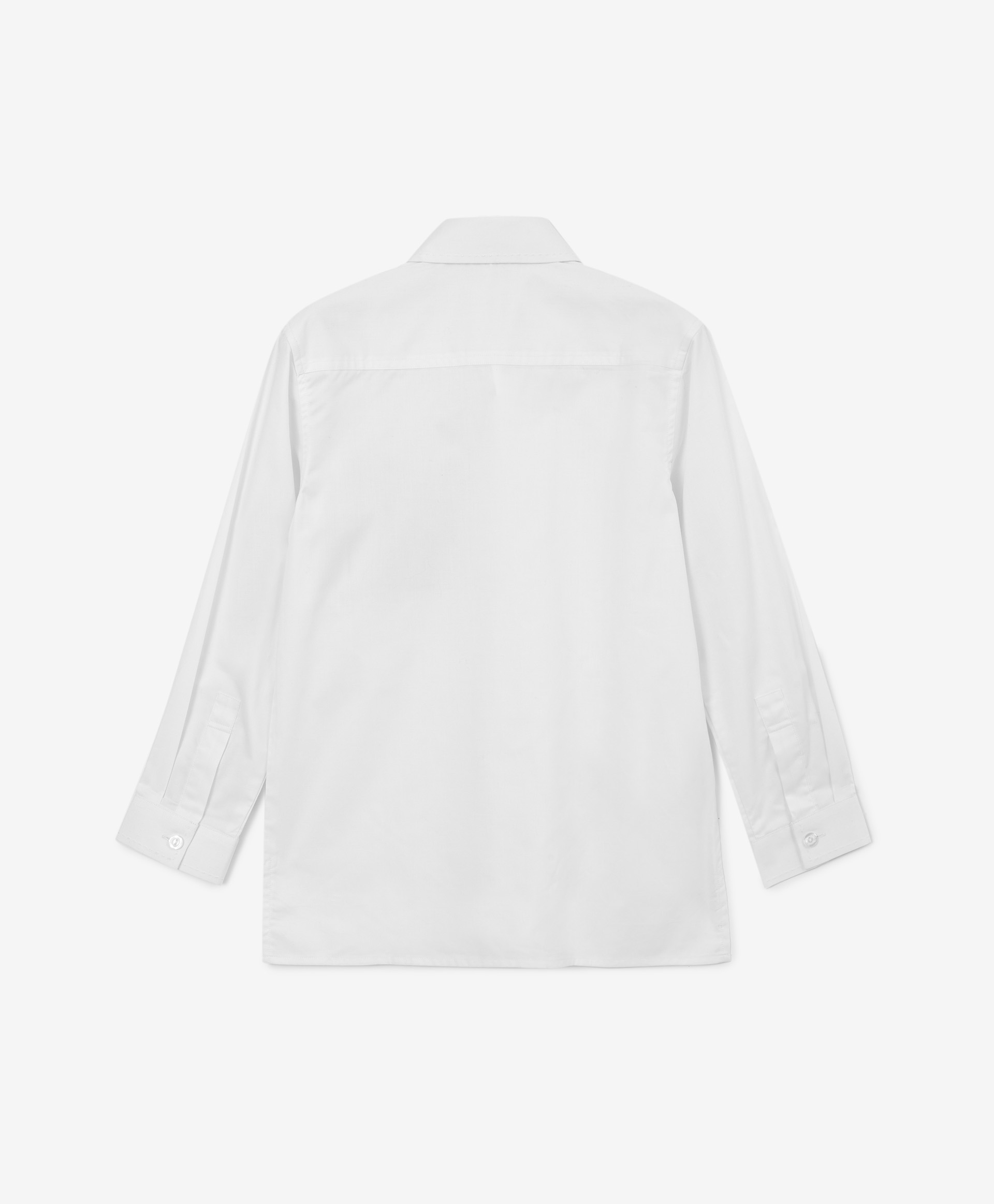 Рубашка свободной формы с контрастным карманом белая Gulliver 222GPBMC2301, размер 122, цвет белый - фото 2