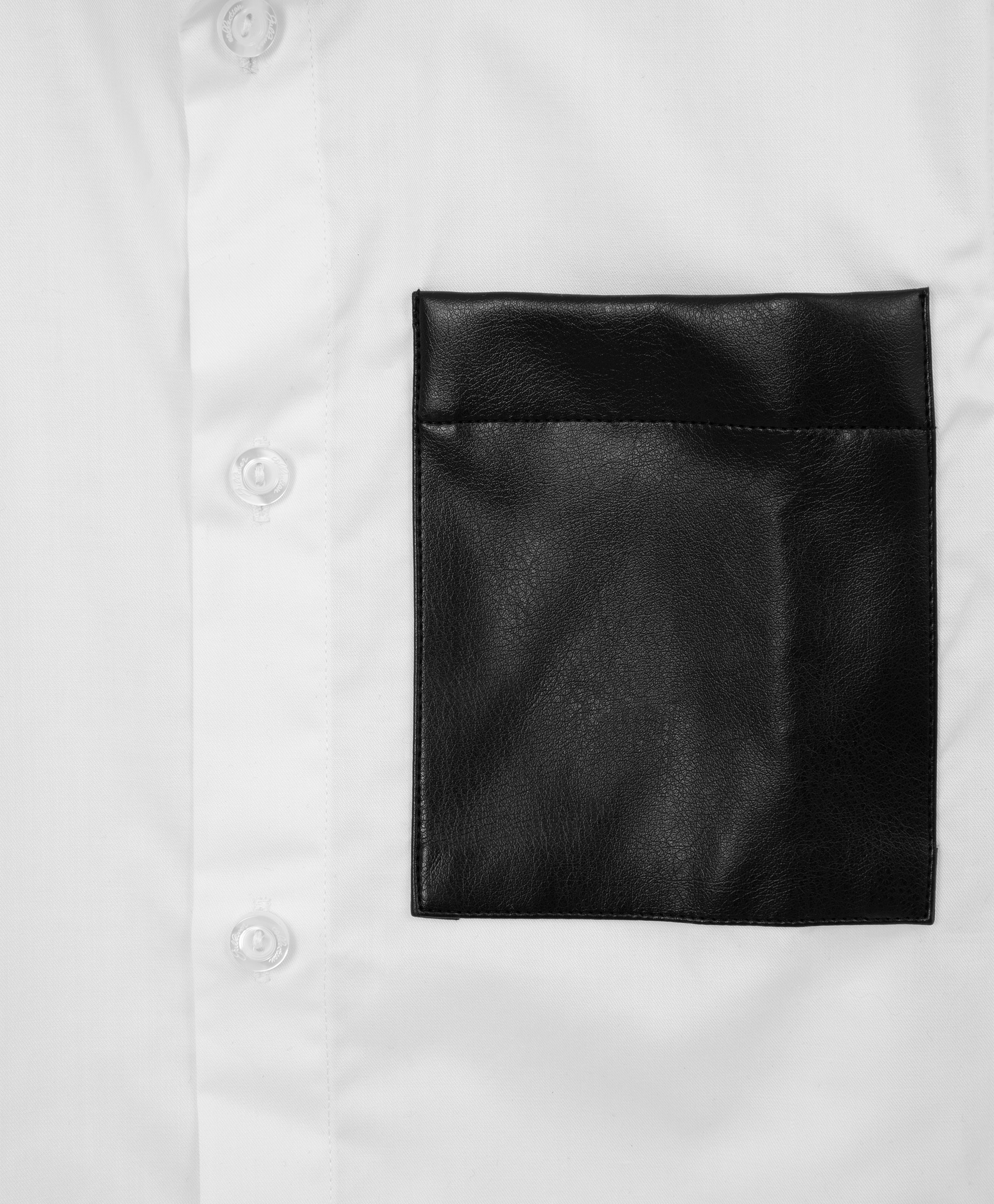 Рубашка свободной формы с контрастным карманом белая Gulliver 222GPBMC2301, размер 122, цвет белый - фото 3