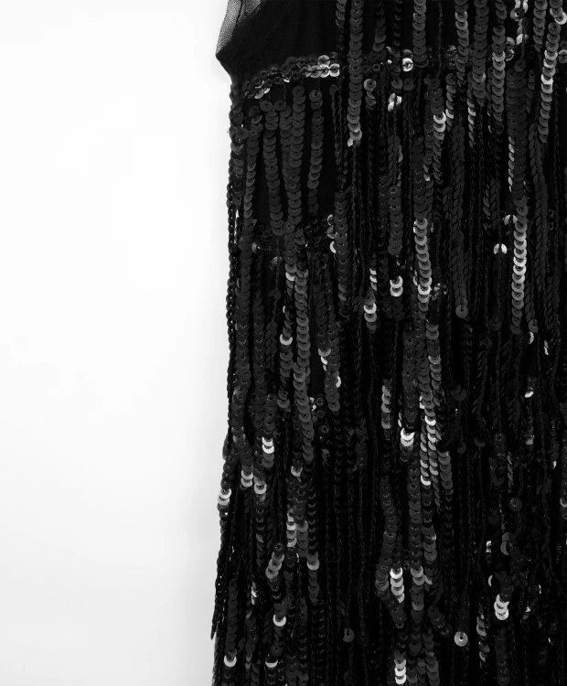 Платье комбинированное с коротким рукавом черное Gulliver