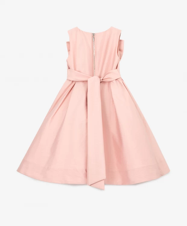 Платье из плотного сатина с пышной юбкой розовое Gulliver