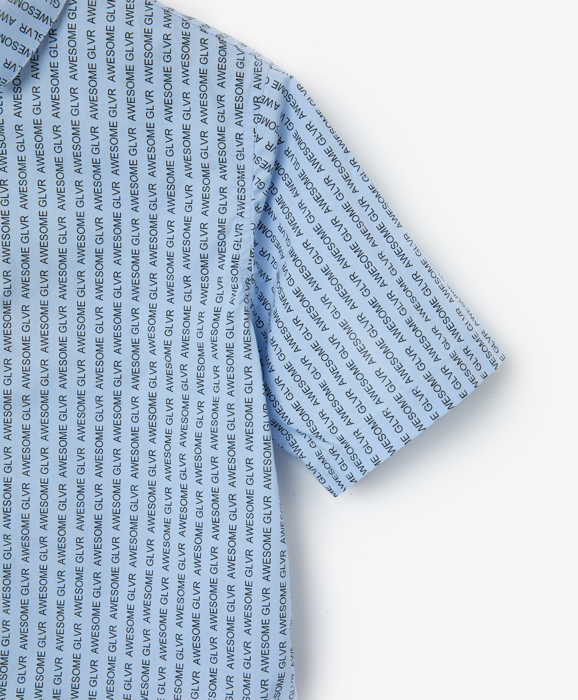 Сорочка с шрифтовым принтом голубая Gulliver 222GSBJC2302, размер 152, цвет голубой - фото 5