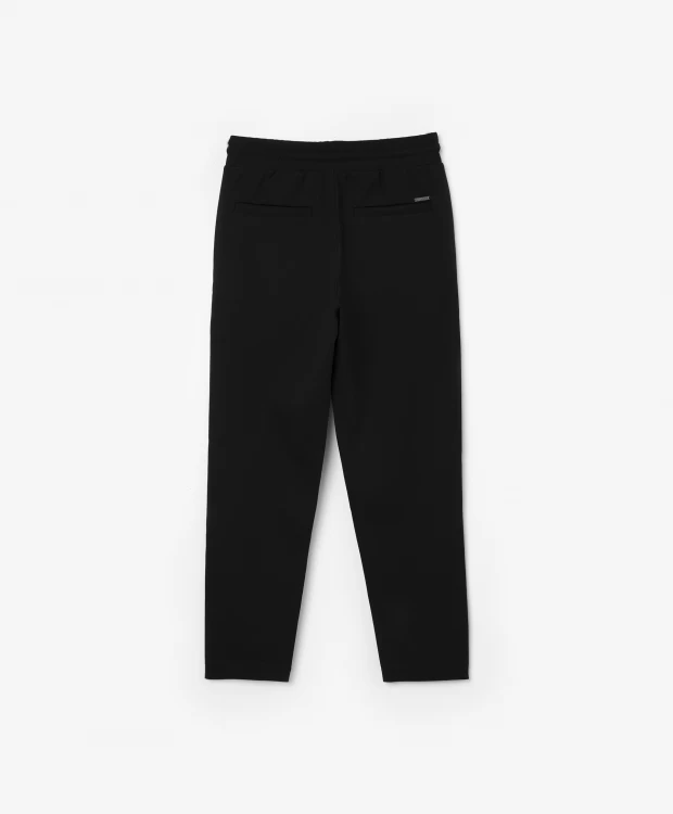 фото Брюки-джоггеры с лампасами черные gulliver (164)