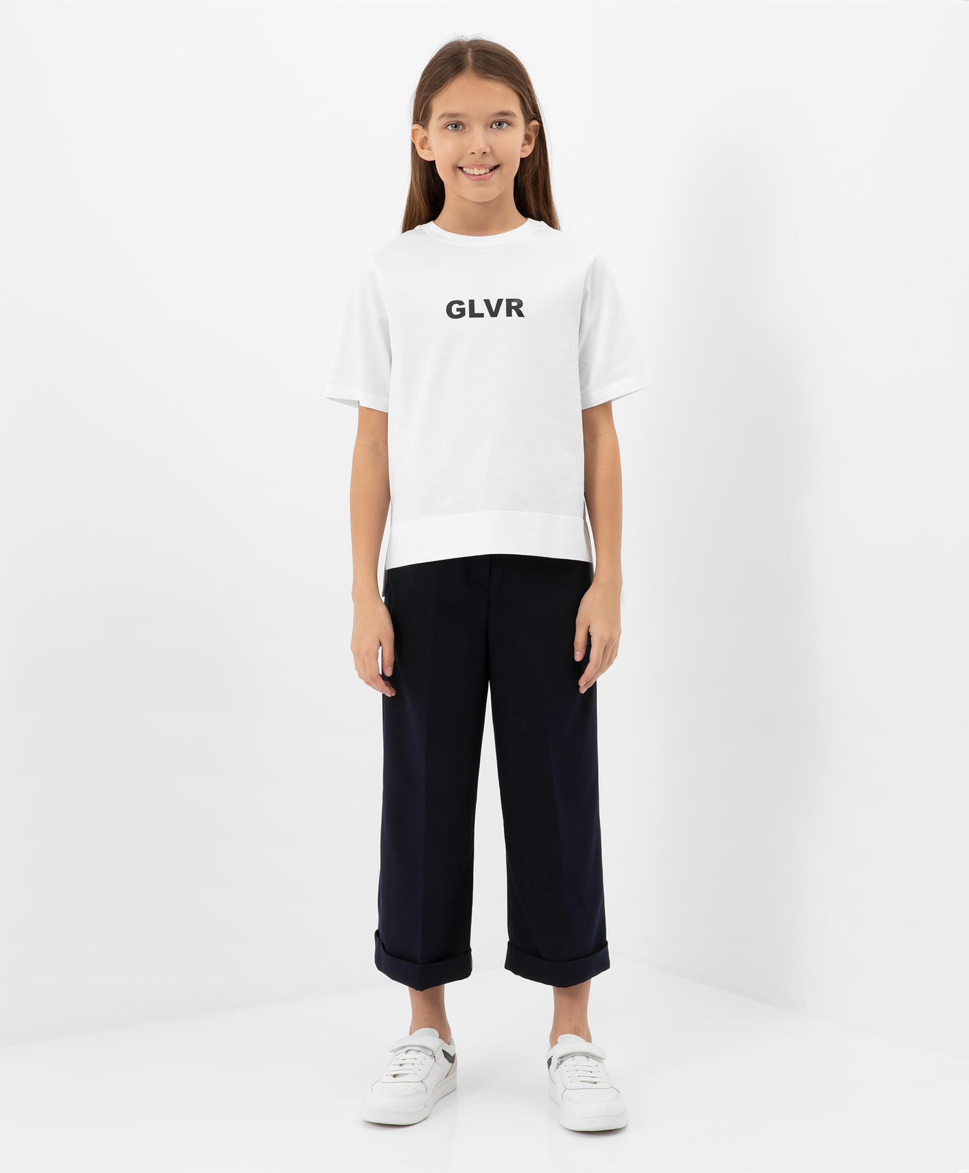 

Кюлоты с отворотом по низу синие Gulliver, Синий, 222GSGJC6306