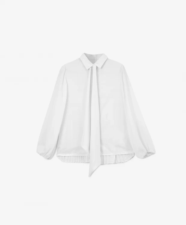 Блузка комбинированная белая Gulliver