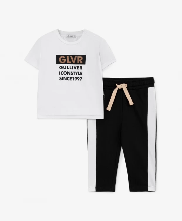 Пижама спортивного стиля с принтом для мальчика Gulliver