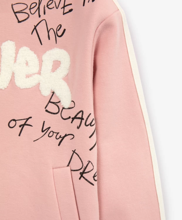 фото Толстовка распашная розовая gulliver (110)