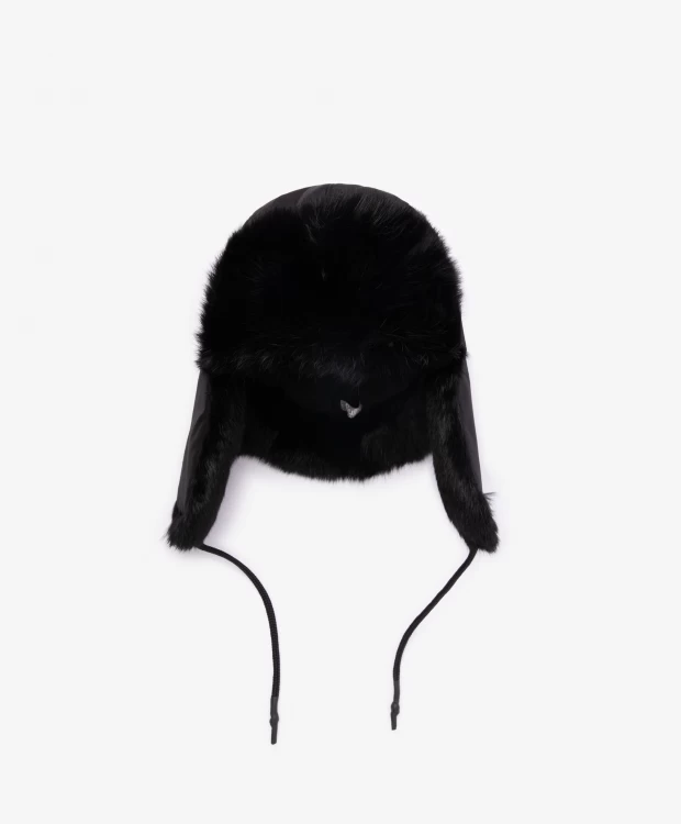 Шапка-ушанка черная Gulliver шапка ушанка с отделкой из меха кролика gulliver